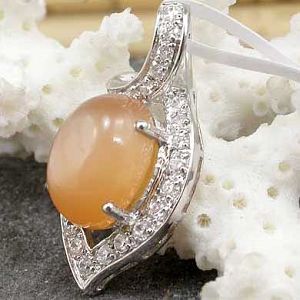 sterling silver gemstone jewelry wholesale 925 moonstone pendant