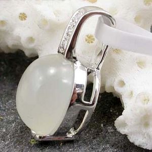 sterling silver gemstone jewelry wholesale 925silver moonstone pendant