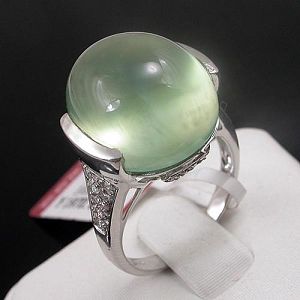 Wholesale For 925 Silver Natural Prehnite Ring