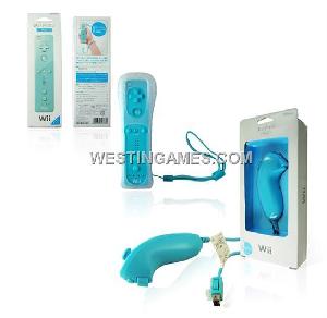 Wii Blue Remote And Nunchuk Controller