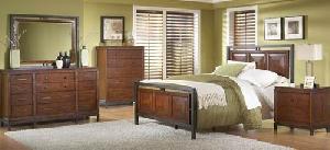 Teak Mahogany Bedroom Set Bed, Dresser, Chest Drawer, Mirror, Armoire, Night Stand