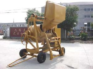 Tilting Drum Concrete Mixer With Heavy Duty Loading Hopper