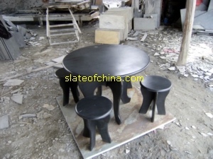 Natural Slate Flooring Tile Mosaic Slate Table And Chair Set From Slateofchina