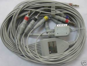 Kanz Pc109 / 108 / 110 / 1203 / 1205 Ekg / Ecg Cable Banana Ends