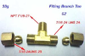 1 / 4tube Compression Brass X1 / 8-27 Male Pipe