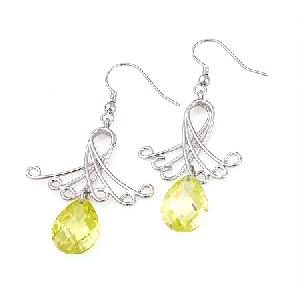 Factory For Rhodium Plated Brass Cubic Zirconia Drop Earring, Tourmaline Ring, Citrine Jewelry