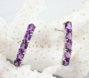 Factory For Sterling Silver Amethyst Stud Earring, Tourmaline Ring, Citrine / Amethyst Bracelet