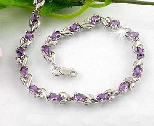 Factory For Sterling Silver Natural Amethyst Bracelet, Olivine / Citrine Earring, Moonstone Pendant