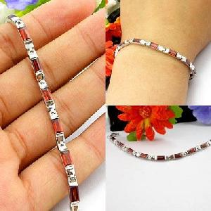 Factory For Sterling Silver Natural Garnet Bracelet, Citrine Earring, Moonstone / Olivine Pendant