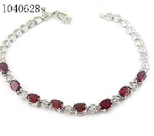 Factory For Sterling Silver Natural Garnet Bracelet, Sapphire Earring, Gem Stone Jewelry