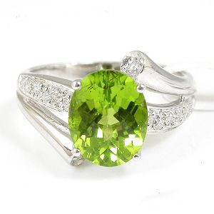 Factory For Sterling Silver Natural Olivine Ring, Olivine / Sapphire / Blue Topaz Earring, Pendant