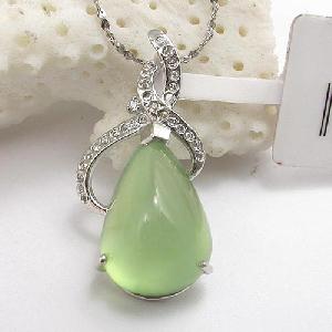 Factory For Sterling Silver Natural Prehnite Pendant, Olivine Bracelet, Sapphire Earring, Amethyst R