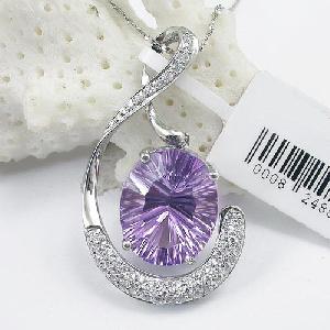 925 silver amethyst pendant agate ruby blue topaz earring