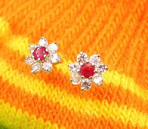 Manufacturer For 925 Silver Natural Ruby Stud Earring, Tourmaline / Blue Topaz Earring , Ring