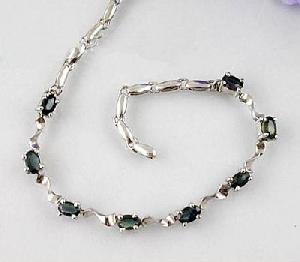 925 silver sapphire bracelet citrine blue topaz ring gem jewelry