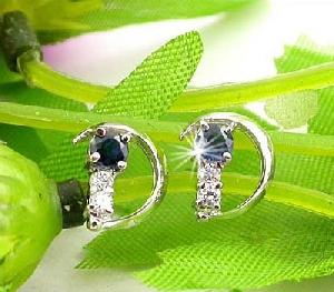 925 silver sapphire stud earring jade tourmaline bracelet fashion jewel