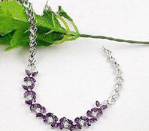 sterling silver amethyst bracelet ruby earring rose quartz pendan