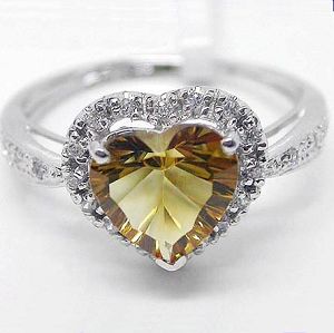 Sell 925 Silver Natural Natural Citrine Ring, Blue Topaz / Olivine / Sapphire / Amethyst / Jewelry S