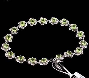 Sell 925 Silver Natural Natural Olivine Bracele, Pendant, Olivine Earring, Sapphire Ring, Jade Brace