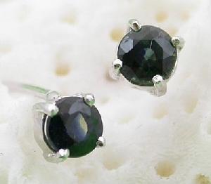 Sell 925 Silver Sapphire Stud Earring, Blue Topaz Ring, Prehnite Ring, Pendant