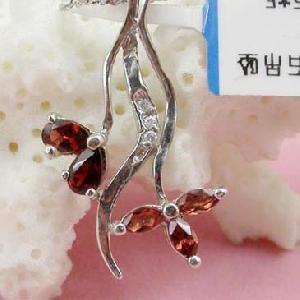 Sell Sterling Silver Natural Garnet Pendant, Tourmaline / Olivine / Amethyst Bracelet, Ring, Necklac