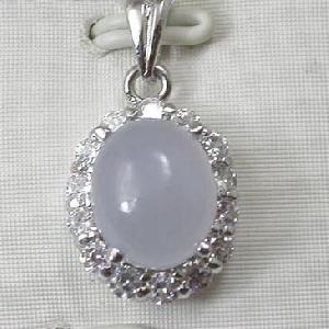 Sell Sterling Silver Natural Jadeite Pendant, Blue Topaz / Olivine / Sapphire Earring Ring Jewelry S