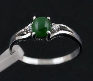 Sell Sterling Silver Natural Jadeite Ring, Jewelry Set , Gem Jewelry Silver Ring, Ruby Earring