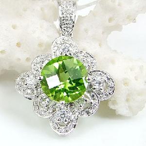 sterling silver olivine pendant blue topaz ruby sapphire amethyst ring earring