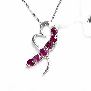 Sell Sterling Silver Natural Ruby Pendant, Citrine / Olivine / Sapphire / Amethyst Earring Ring Brac