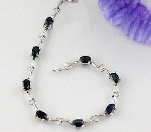 Sell Sterling Silver Natural Sapphire Bracelet, Tourmaline / Prehnite Earring, Amethyst Bracelet