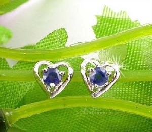 Sell Sterling Silver Natural Sapphire Stud Earring, Citrine Bracelet, Ruby Ring, Prehnite Ring