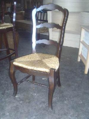 Combination Rattan Woven Furniture And Mahogany Dining Chair