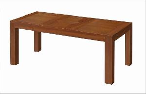 mesa rectangular extension table teak mahogany minimalist indoor furniture