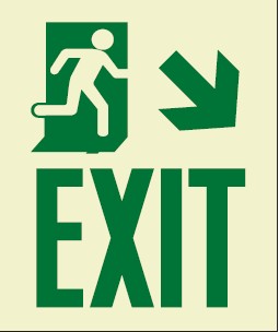 luminescent exit sign