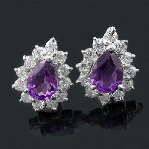 Factory For Sterling Silver Natural Amethyst Earring, Ruby Ring, Tourmaline / Jade Bracelet, Pendant