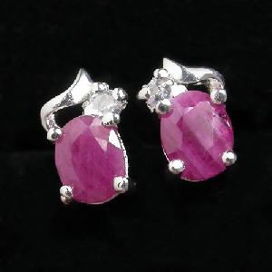 Factory For Sterling Silver Natural Ruby Earring, Cz Jewelry / Citrine Ring, Smoky Quartz Ring