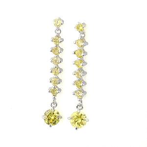 manufactory rhodium plated brass cubic zirconia stud earring fashion jewelry precious sto