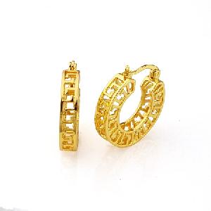 Sell 18k Gold Plating Brass Hoop Earring Various Colors And Samples Are Available