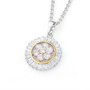 Sell Fashion Jewelry Rhodium Plated Brass Cubic Zirconia Pendant, Cz Jewelry Ring, Pendant