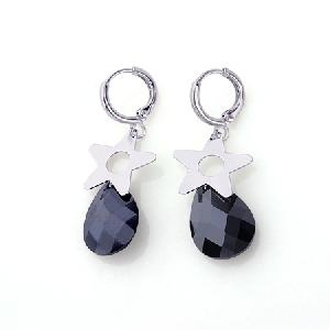 Sell Rhodium Plated Brass Cubic Zirconia Drop Earring, Fashion Jewelry, Amethyst Ring, Ruby Earring