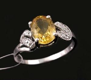 Sell Rhodium Plated Sterling Silver Natural Citrine Ring, Tourmaline Earring, Moonstone Bracelet