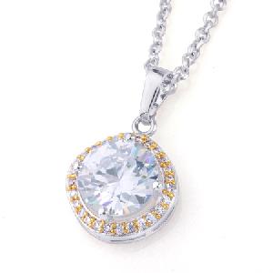 Sell Semi-precious Stone Rhodium Plated Brass Cubic Zirconia Pendant, Cz Jewelry, Earring, Pendant