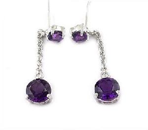 Sell Sterling Silver Natural Amethyst Drop Earring, Fashion Jewelry, Sapphire / Ruby Ring, Bracelet