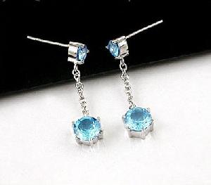 sterling silver blue topaz drop earring tourmaline agate ring citrine bracelet