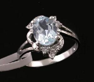 Sell Sterling Silver Natural Blue Topaz Ring, Cz Jewelry, Prehnite / Amethyst Earring, Pendant, Brac