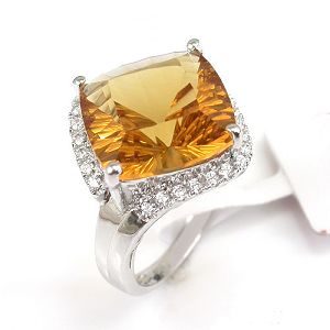 Sell Sterling Silver Natural Citrine Ring, Amethyst Pendant, Blue Topaz / Olivine / Sapphire Ring, E