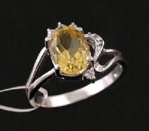 Sell Sterling Silver Natural Citrine Ring, Cz / Fashion Jewelry, Sapphire Earring, Prehnite Ring