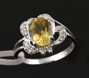 Sell Sterling Silver Natural Citrine Ring, Cz Jewelry, Prehnite / Amethyst Ring, Earring, Pendant, B