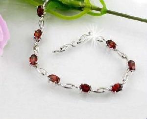 sterling silver garnet bracelet amethyst tourmaline earring pendant