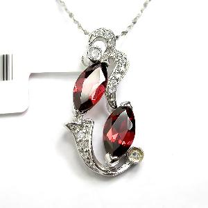 sterling silver garnet pendant tourmaline ring agate earring fashion jewelry